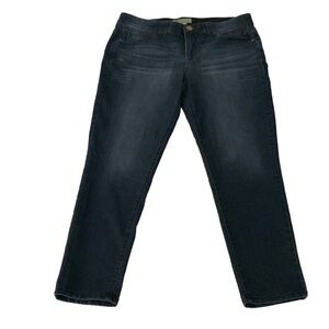 Democracy “Ab” Technology Jeans, Size 14, Blue Denim